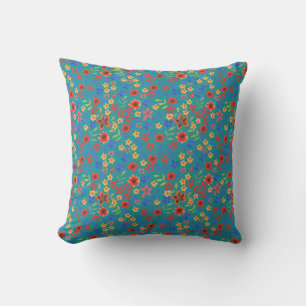 Coussin Style d'art populaire brillant Mini-impression flo