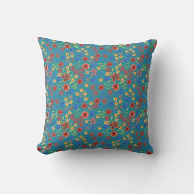 Coussin Style d'art populaire brillant Mini-impression flo (Recto)
