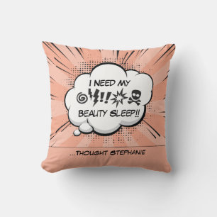 Coussin Style de bande dessinée personnalisée