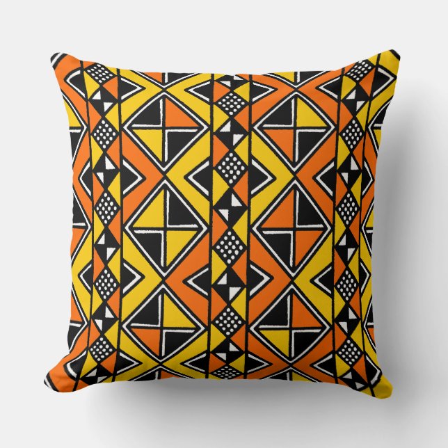 Coussin Style de boue 100215 - Ambre et orange (Recto)