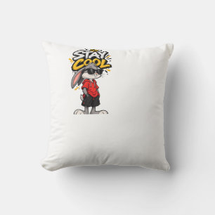 Coussin Style de rue lapin graphique Restez cool – Urba dr
