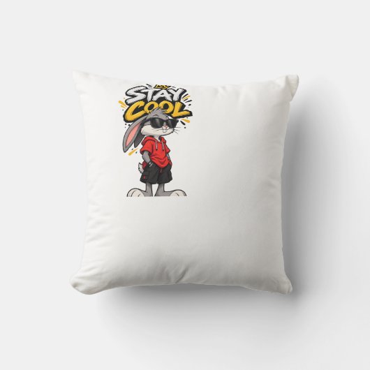 Coussin Style de rue lapin graphique Restez cool – Urba dr (Recto)