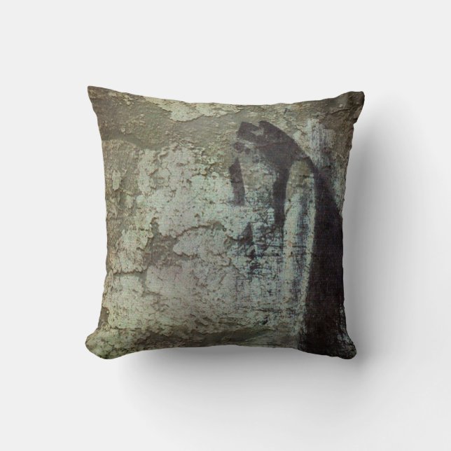 Coussin Style de texture en ciment grunge tenace (Recto)