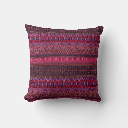 Coussin Style de tissu de boue africaine | Boho (Recto)