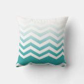 Coussin Style d'Ombre Chevron ! sarcelle d'hiver (Verso)