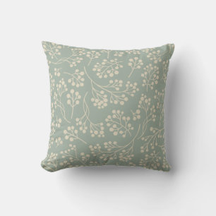 Coussin Style Floral Green Sage Motif Floral Moderne Farmh