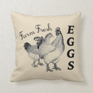 Coussin Style frais de ferme de carreau d'oeufs de ferme