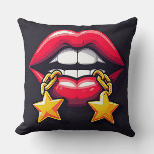 Coussin 🌸 Style Glam Chic Maison des Lèvres Brillantes St