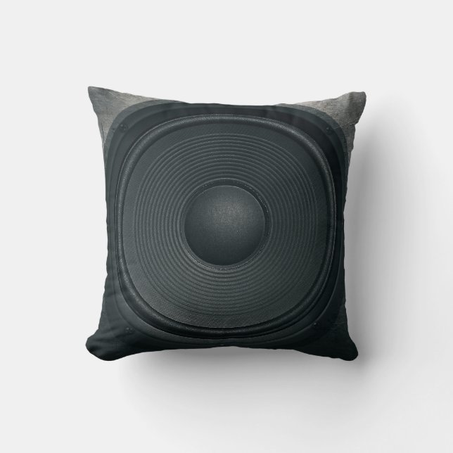Coussin Style Grunge, arrière - plan haut-parleur audio (Recto)