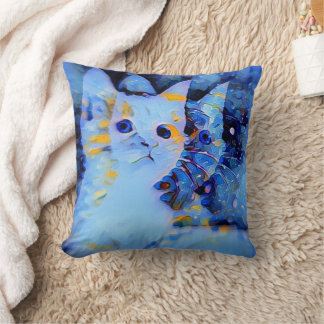 Coussin Style impressionniste Kitten Art pour Amoureux de