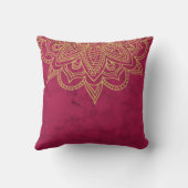 Coussin Style indien Marbre Bourgogne Mariage couleur or (Verso)