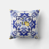 Coussin style italien, carreaux, majolica, citron, impress (Verso)