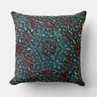 style kaléidoscope vieux métal chrome bleu vert