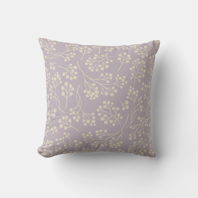 Coussin Style Lilac Floral Motif Moderne Agritourisme (Recto)