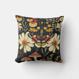 Coussin Style millésimé papillon de papillon de papillon d