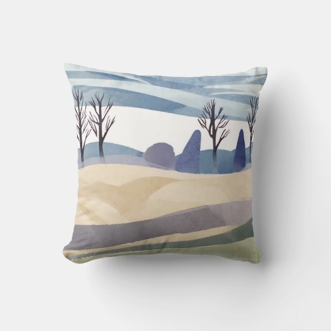 Coussin Style minimaliste Paysage Abstrait (Recto)
