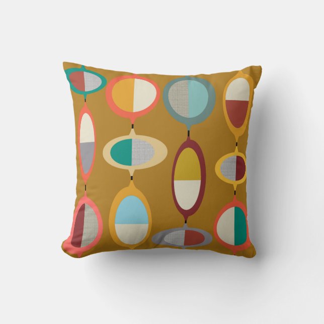 Coussin Style Moderne Du Milieu Du Siècle 72 Jeu D'Oreille (Recto)