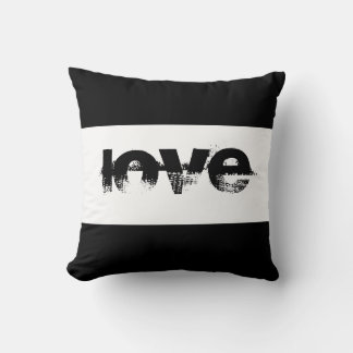 Coussin style moderne noir et blanc