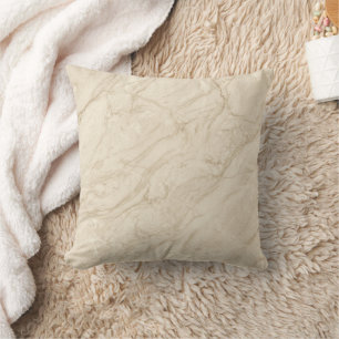 Coussin Style Moderne Raffiné Neutre en Marbre Clair