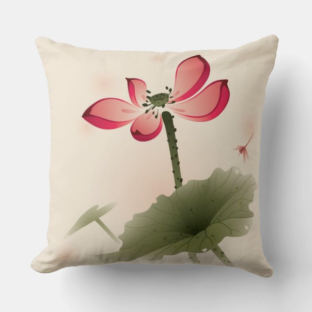 Coussin Style oriental Lotus (Recto)