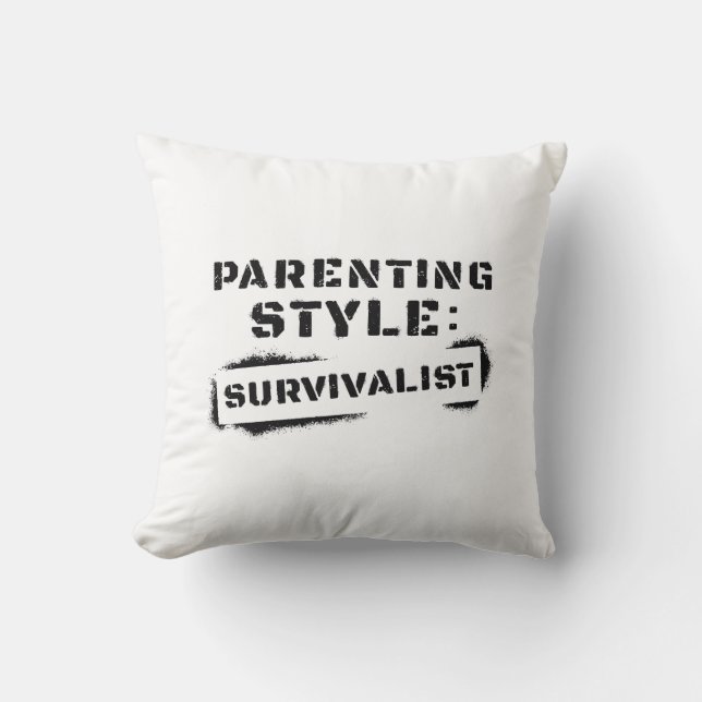 Coussin Style parental Survivalist (Recto)