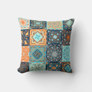 Coussin Style Patchwork. Motif sans charme de 16 décoratio
