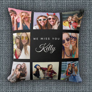 Coussin Style Personnalisé Moderne Chic We Miss You Photo