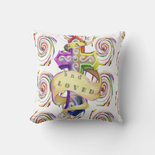 Coussin Style rétro arc-en-ciel coloré -l'amour gay