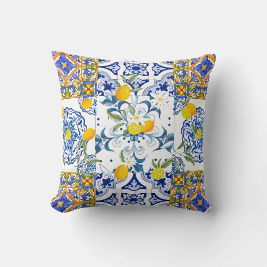 Coussin Style sicilien, art d'été Cushion (Recto)