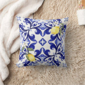 Coussin style sicilien, citrons, majolica (Couverture)