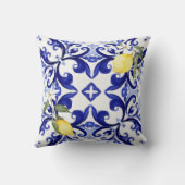Coussin style sicilien, citrons, majolica (Verso)