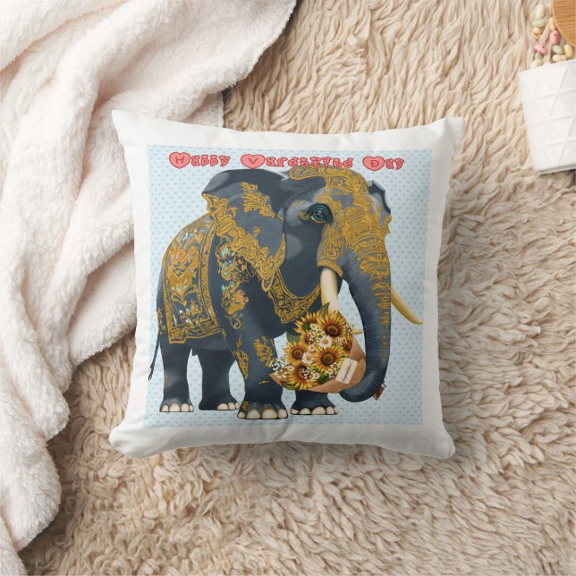 Coussin Style thaïlandais éléphant (Couverture)