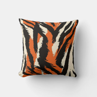 Coussin Style tigre animalier