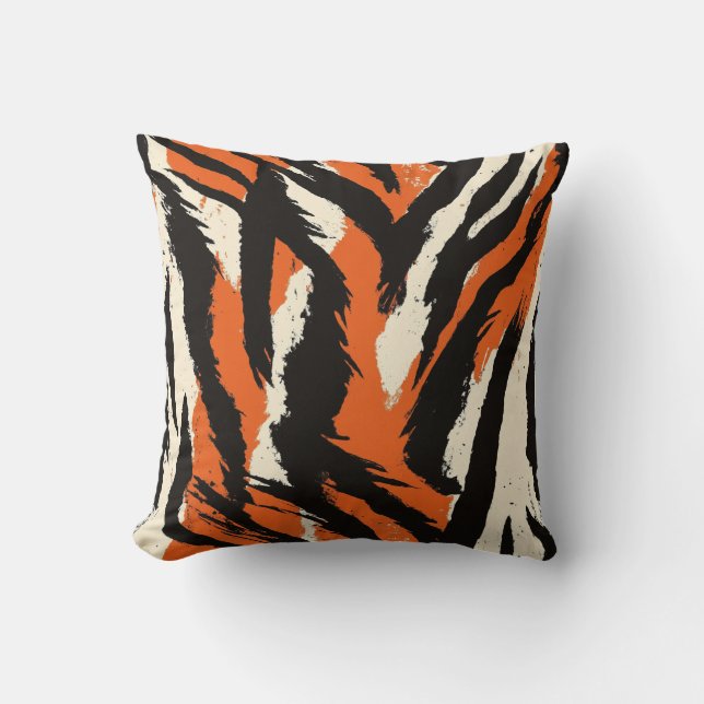 Coussin Style tigre animalier (Recto)