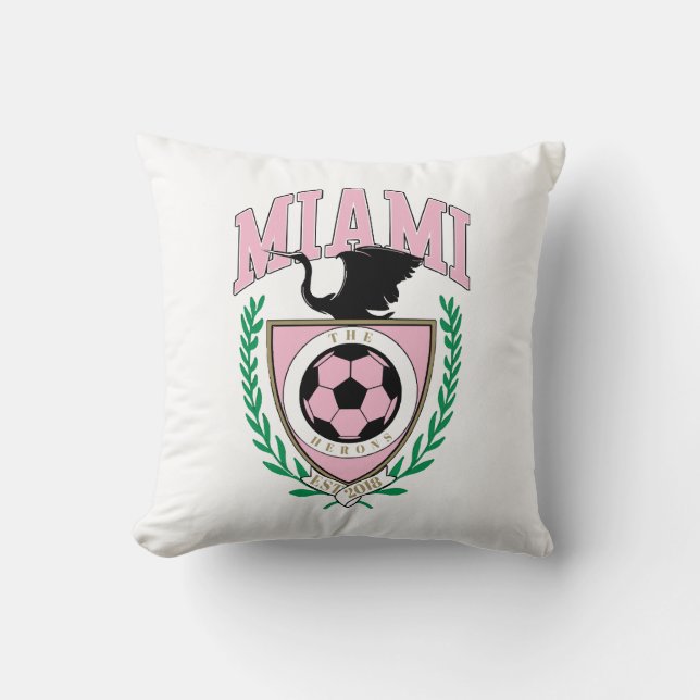 Coussin Style Varsity de football de Miami (Recto)