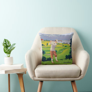 Coussin Style Vintage personnalisé Highlands Scène de go
