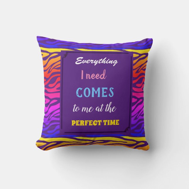Coussin Style zèbre d'affirmation (Recto)
