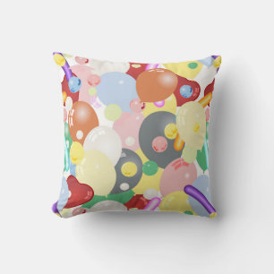 Coussin Styles cool à bulles multicolores brillants