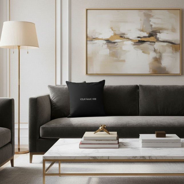 Coussin Stylish chic trendy cool elegant black and white (Créateur téléchargé)