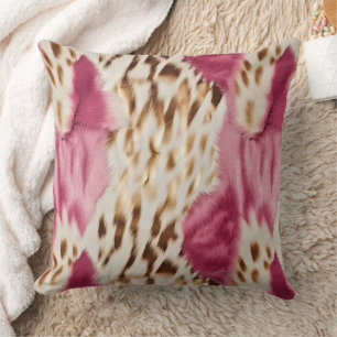 Coussin Stylish Girly Rose White Gold Zebra