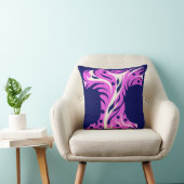 Coussin Stylized Letter T with Abstract Floral Design (Chaise)