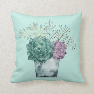 Coussin Succulents de la collection   de bonheur de plante