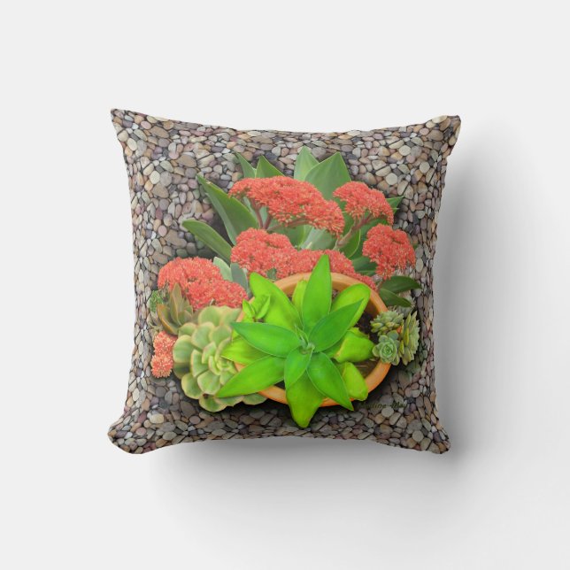 Coussin Succulents floraux (Recto)