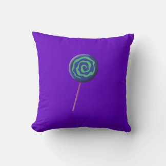 Coussin Sucette bleue torsadée au citron vert