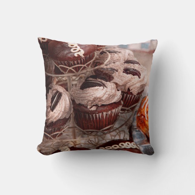 Coussin Sucré - Cupcake - Montagne de cupcakes (Recto)