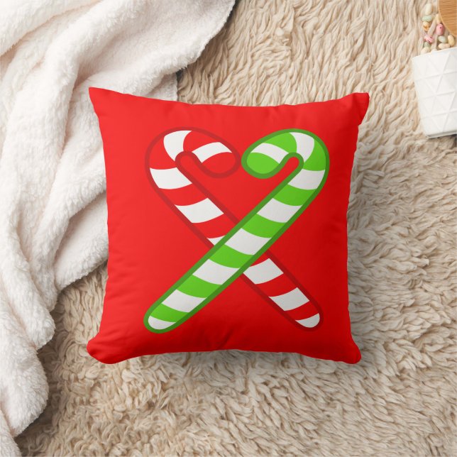 Coussin sucre de canne Cool XmaS doux Motif 2 couleurs arr (Couverture)