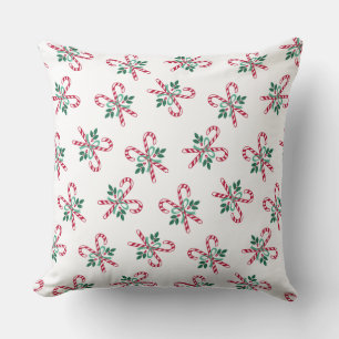 Coussin sucre de canne de noël rétro