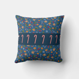 Coussin Sucre de canne festif moderne et agréable Noël