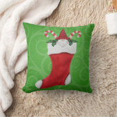 Coussin Sucres de canne de Noël Gnome Red Casquette en sto (Couverture)