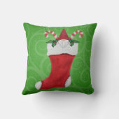 Coussin Sucres de canne de Noël Gnome Red Casquette en sto (Verso)